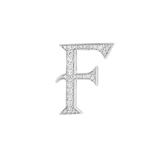 Alphabet 'F' Bag Bijoux with Natural Diamonds