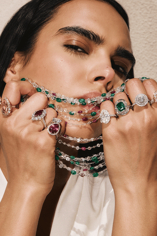 Natural Rosecut Diamonds Chain by Ashna Mehta