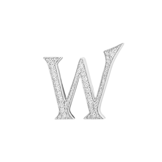 Alphabet 'W' Bag Bijoux with Natural Diamonds
