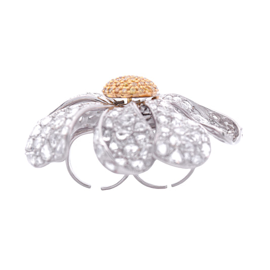 Daisy Flower Rosecut Ring by Ashna Mehta