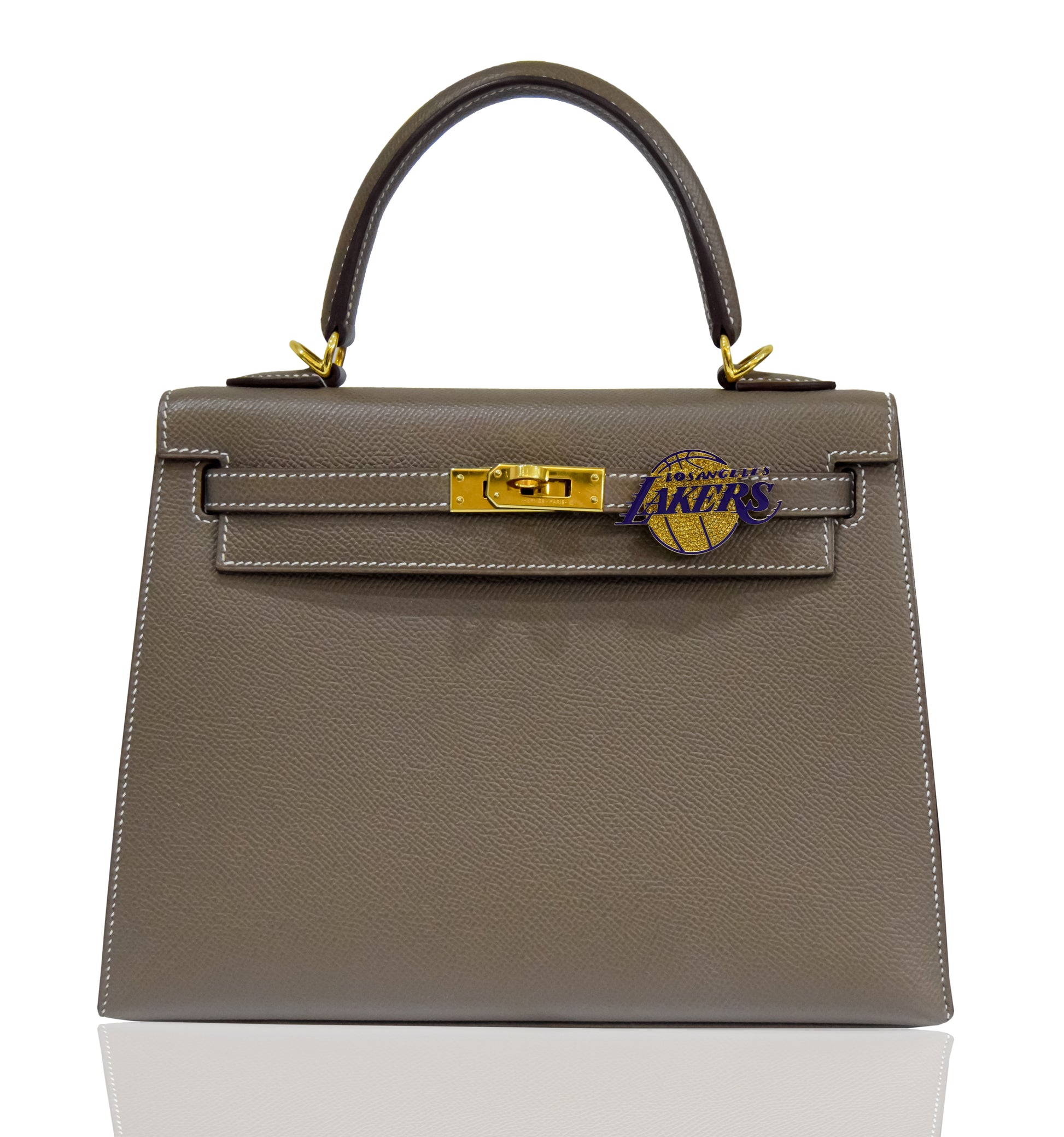 Gray handbag with Lakers logo on a white background, collection-preview