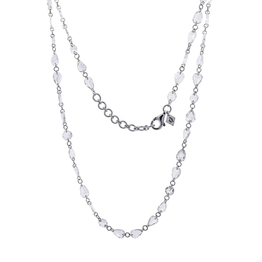 Natural Rosecut Diamonds Chain by Ashna Mehta