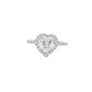 Heart Shape Solitaire Diamond Ring by Ashna Mehta