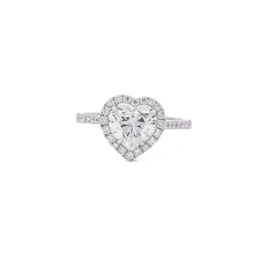 Heart Shape Solitaire Diamond Ring by Ashna Mehta