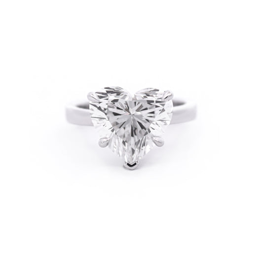 Solitaire Heart Diamond Ring by Ashna Mehta