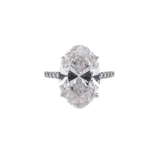 Oval Solitaire Diamond Ring by Ashna Mehta