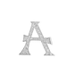 Alphabet 'A' Bag Bijoux with Natural Diamonds