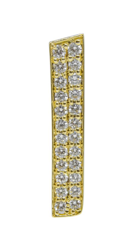 Alphabet 'A' Customized Yellow Gold Diamond Bag Bijoux