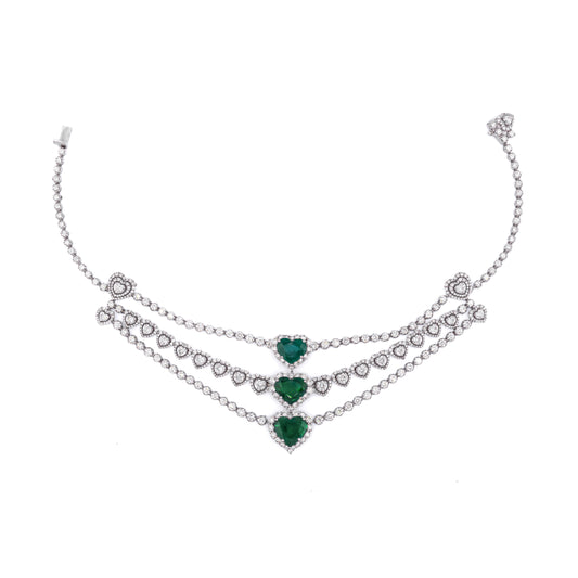 Heart of Eternity Emerald Choker by Ashna Mehta