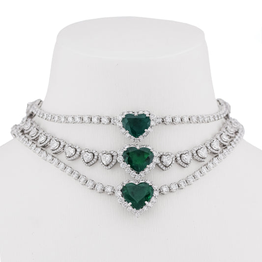 Heart of Eternity Emerald Choker by Ashna Mehta
