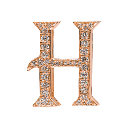 Alphabet 'H' Bag Bijoux with Natural Diamonds
