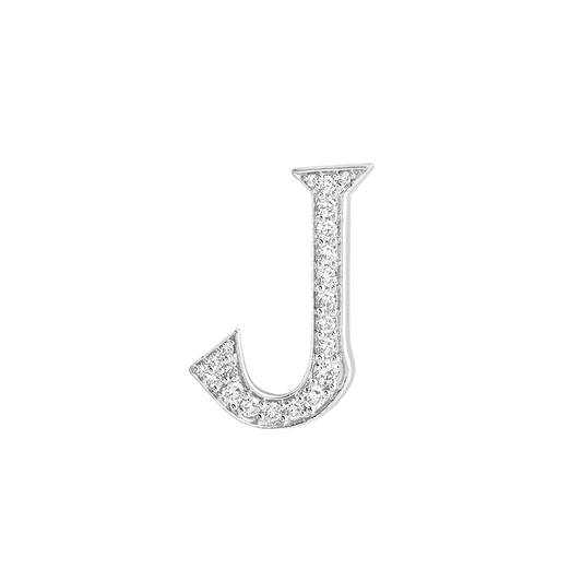 Alphabet 'J' Bag Bijoux with Natural Diamonds