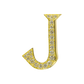 Alphabet 'J' Bag Bijoux with Natural Diamonds