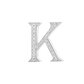 Alphabet 'K' Bag Bijoux with Natural Diamonds