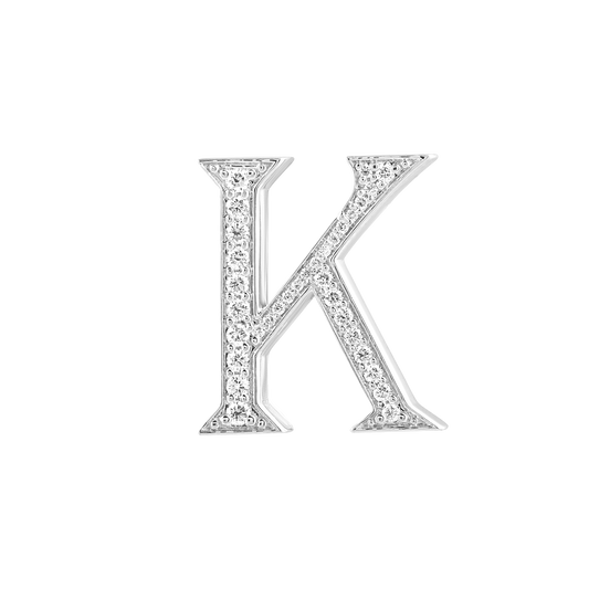Alphabet 'K' Bag Bijoux with Natural Diamonds