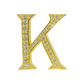 Alphabet 'K' Bag Bijoux with Natural Diamonds