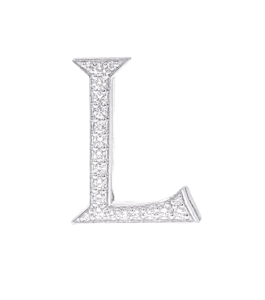 Alphabet 'L' Bag Bijoux with Natural Diamonds