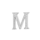 Alphabet 'M' Bag Bijoux with Natural Diamonds