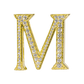Alphabet 'M' Bag Bijoux with Natural Diamonds
