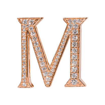 Alphabet 'M' Bag Bijoux with Natural Diamonds