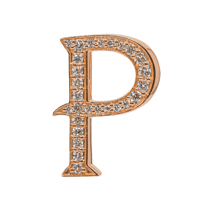 Alphabet 'P' Bag Bijoux with Natural Diamonds