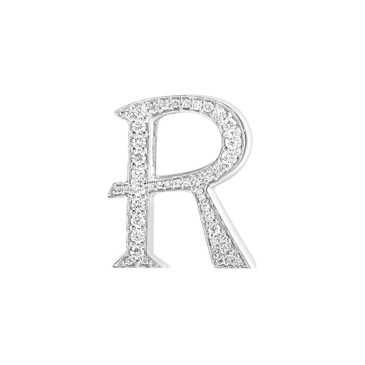 Alphabet 'R' Bag Bijoux with Natural Diamonds
