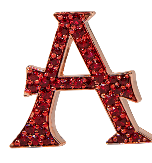 Alphabet Customized Bag Bijoux with Natural Ruby