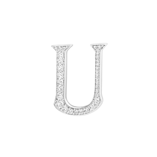 Alphabet 'U' Bag Bijoux with Natural Diamonds