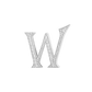 Alphabet 'W' Bag Bijoux with Natural Diamonds