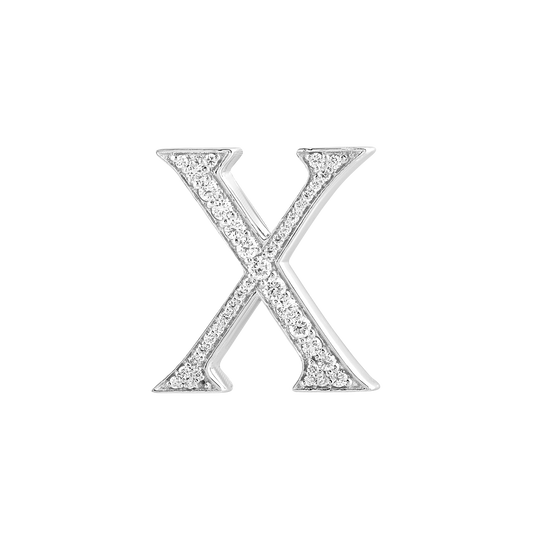 Alphabet 'X' Bag Bijoux with Natural Diamonds