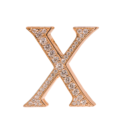 Alphabet 'X' Bag Bijoux with Natural Diamonds