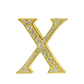 Alphabet 'X' Bag Bijoux with Natural Diamonds