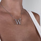 Alphabet 'W' Bag Bijoux with Natural Diamonds